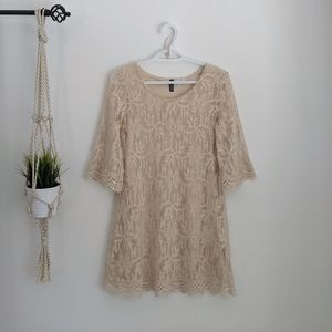 H&M Lace 3/4 Sleeve Tunic Dress